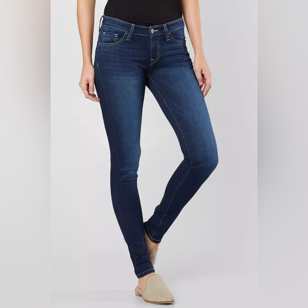 BRIDGE  BY GLY BUCKLE Low Rise Skinny Dark Wash Denim Jeans Size 24  28x30